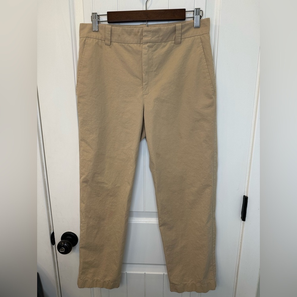 Vince 100% Cotton Khaki Chino Trousers Size 6 Excellent Condition